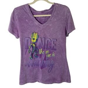 Marvel Comics fan tee Guardians of the Galaxy dancing Groot graphic tee size L